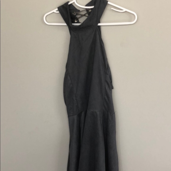 Gray Halter Dress - Picture 1 of 4